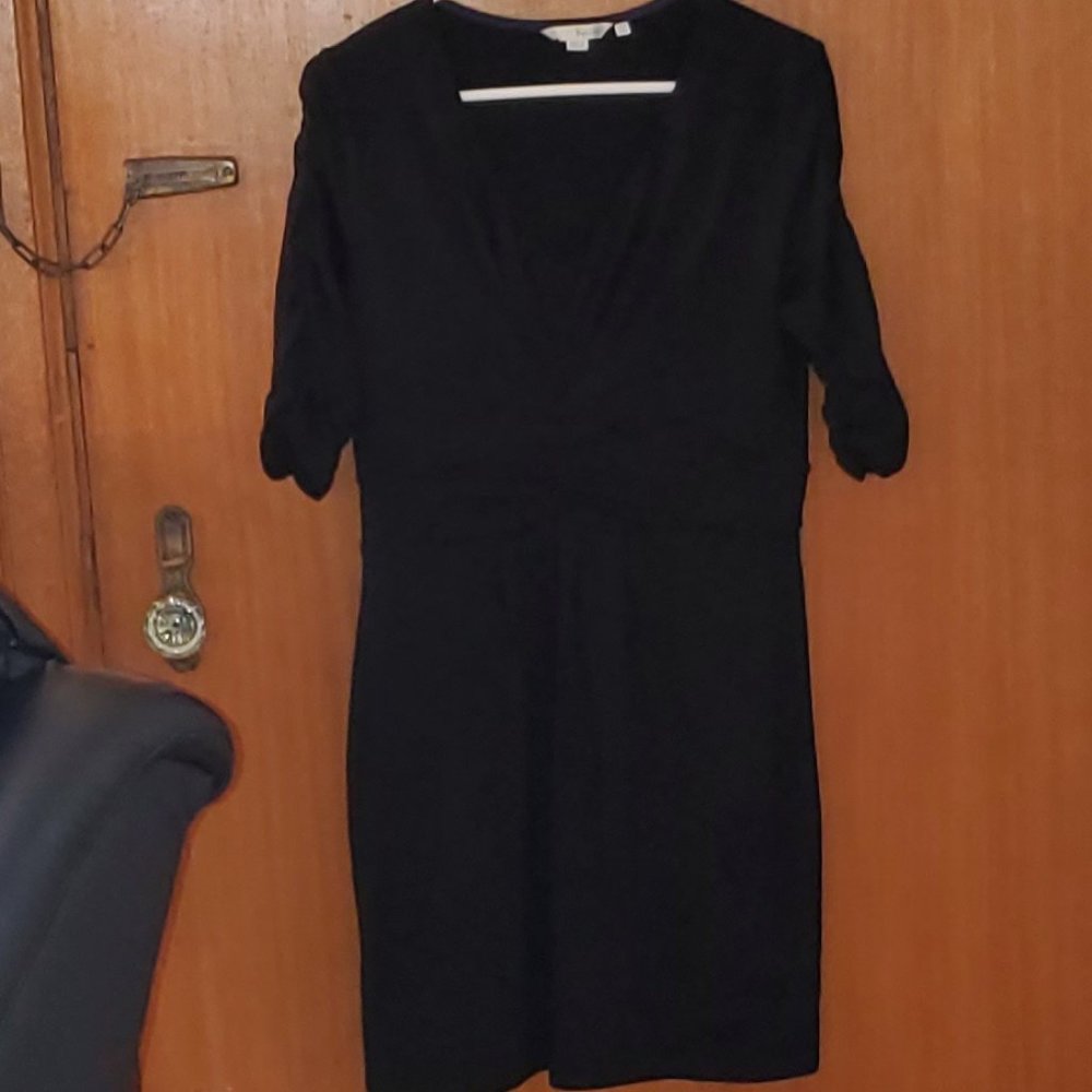 Boden Gathered Band Tunic Dress, Size 10, Black